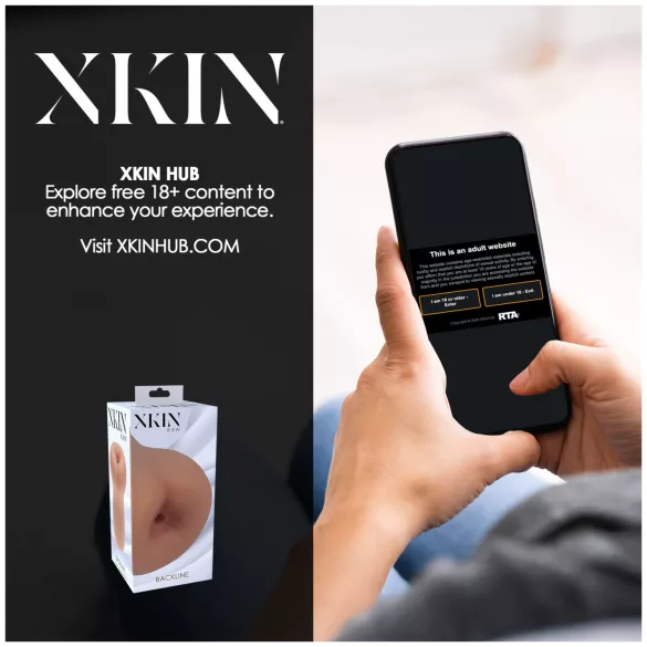 XKIN - masturbador de culo falso realista - M (tono natural oscuro)