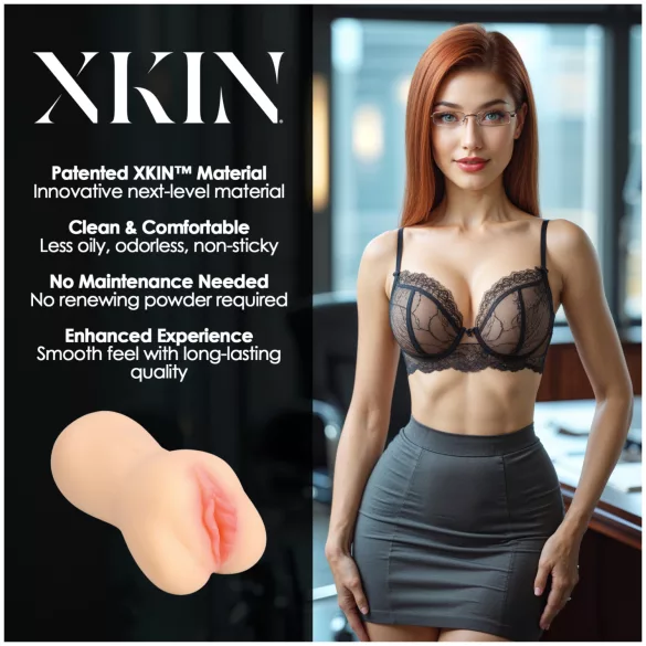 XKIN Amber Blowfiled - masturbador de vagina artificial realista (color natural)