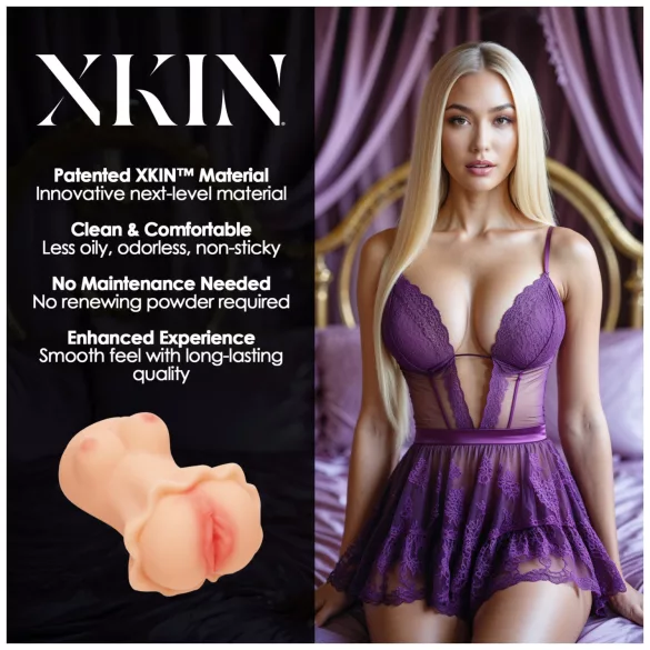 XKIN Enchantment Elise - masturbador con vagina artificial realista (color natural)