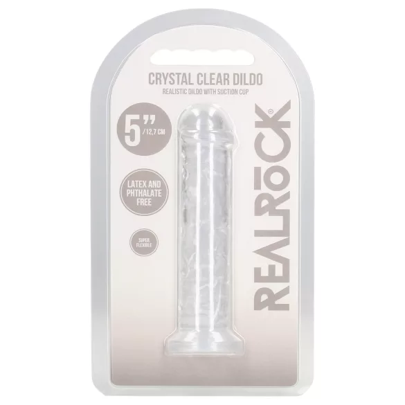 RealRock - consolador realista con ventosa (transparente) - 12,7 cm
