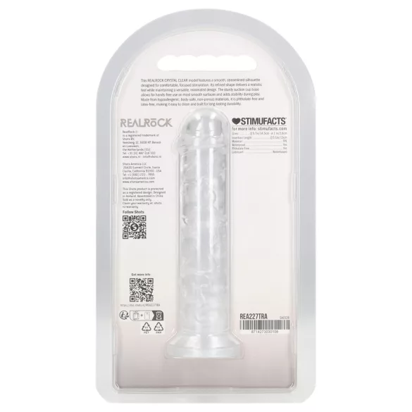 RealRock - consolador realista con ventosa (transparente) - 12,7 cm