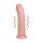 REALROCK - vibrador con ventosa - natural (20,5 cm)