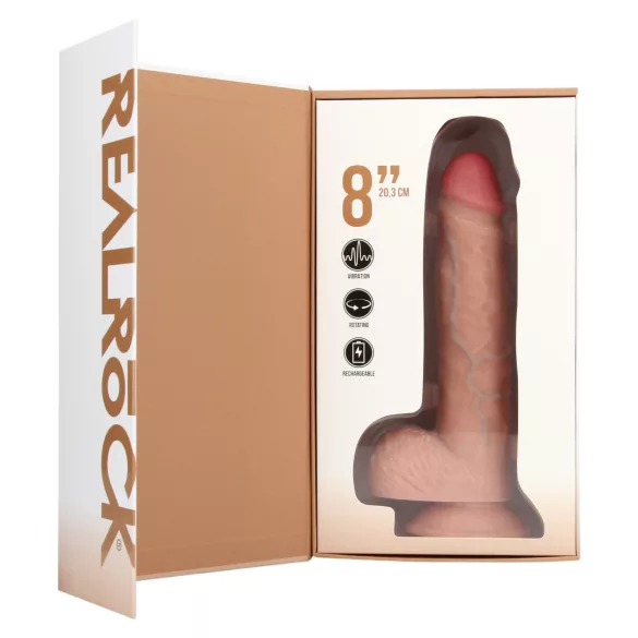 RealRock - vibrador rotatorio - realista - color natural 20,5 cm