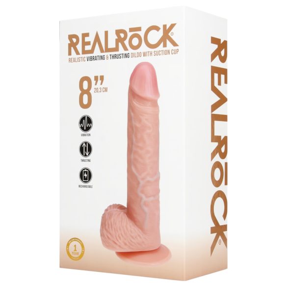 RealRock - consolador vibrador con ventosa - realista - color piel 20,5cm