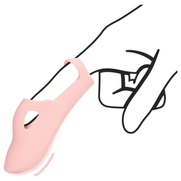 Loveline - vibrador de dedo acanalado (rosa)
