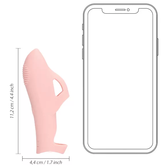 Loveline - vibrador de dedo texturizado - silicona rosa