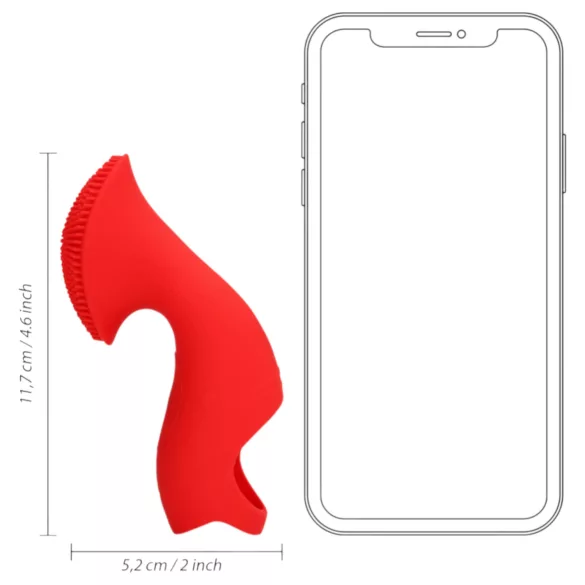 Loveline - vibrador de dedo estimulador - silicona - rojo