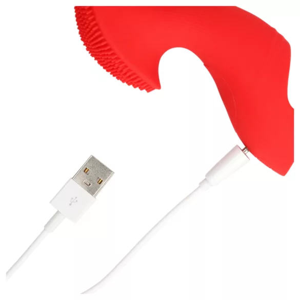 Loveline - vibrador de dedo estimulador - silicona - rojo