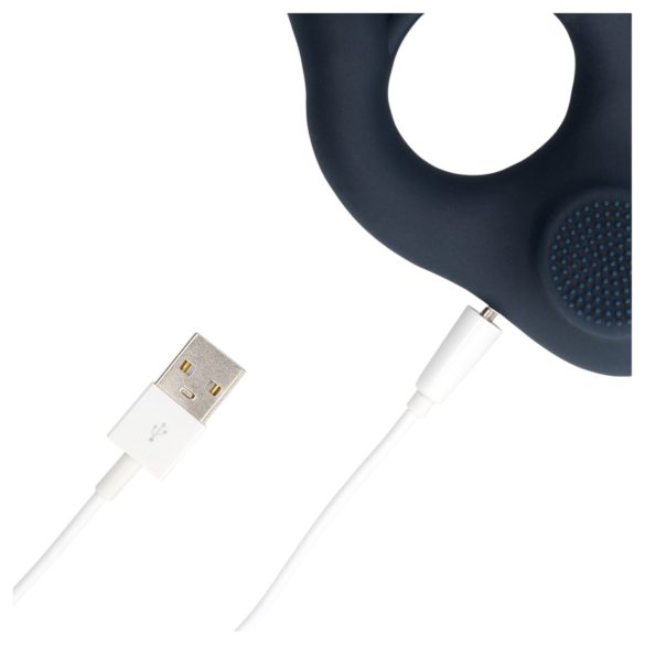 Loveline - anillo vibrador para pene con estimulador de clítoris - gris