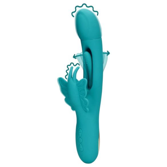 Loveline - Vibrador con mariposas y lengua (turquesa)