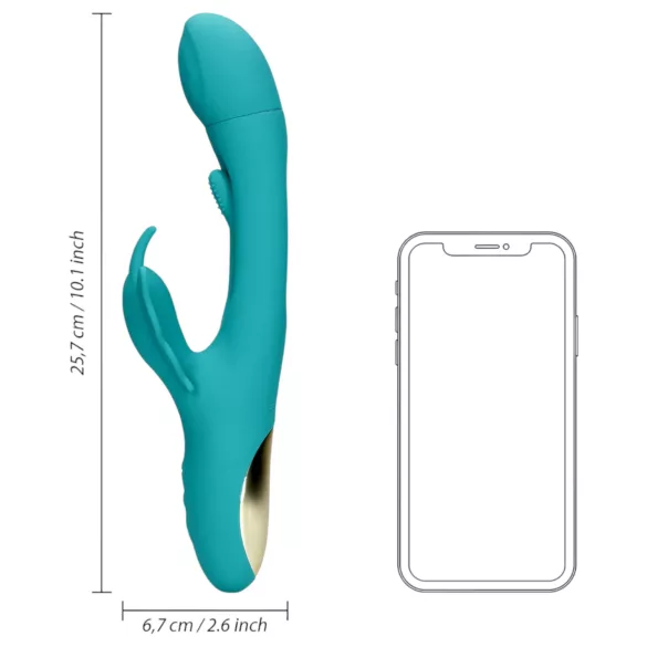Loveline - vibrador mariposa con lengua - silicona turquesa