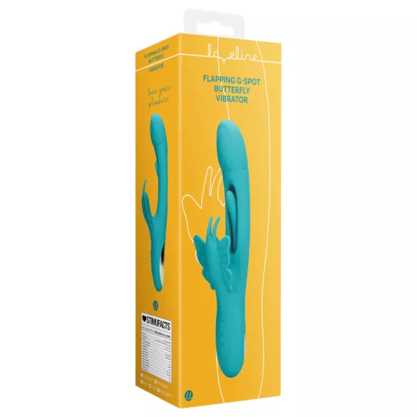 Loveline - vibrador mariposa con lengua - silicona turquesa
