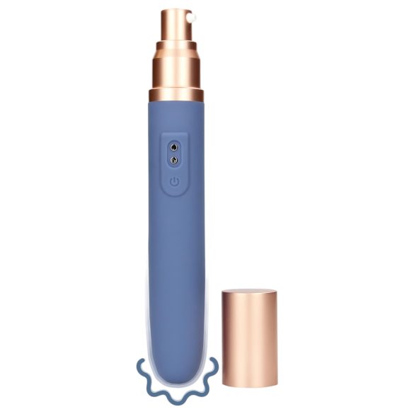 Loveline Travel - Vibrador recargable con depósito de lubricante (azul pastel)