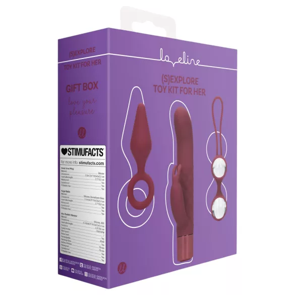 Loveline (S)explore - kit de juguetes sexuales para mujer - rojo