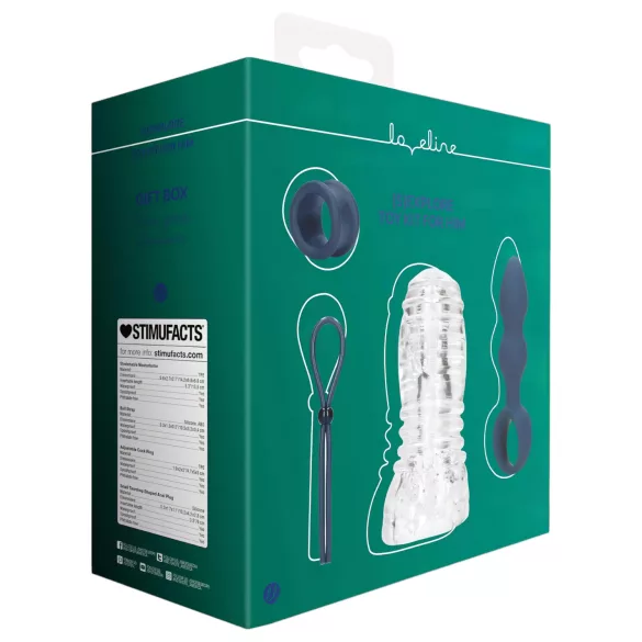 Loveline (S)explore - kit de juguetes sexuales para hombre - azul