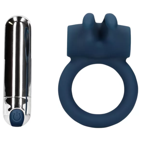 Loveline - anillo vibrador conejito - silicona azul