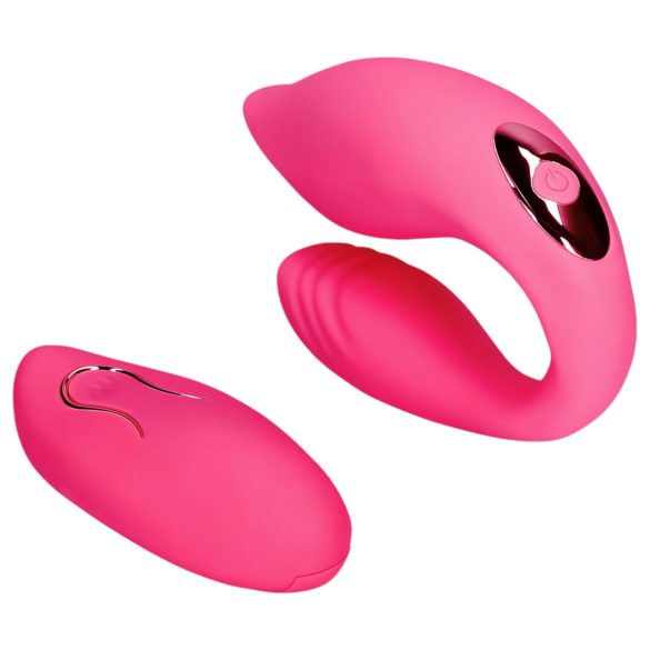 Loveline - vibrador para pareja recargable control remoto - silicona rosa