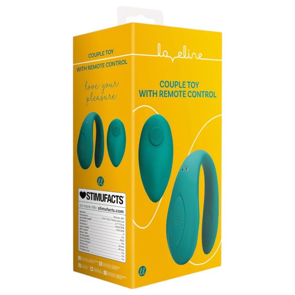Loveline - vibrador de pareja recargable impermeable control remoto verde