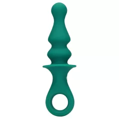   Loveline - Consolador anal vibrador recargable con cuentas - silicona verde