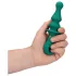 Loveline - Consolador anal vibrador recargable con cuentas - silicona verde
