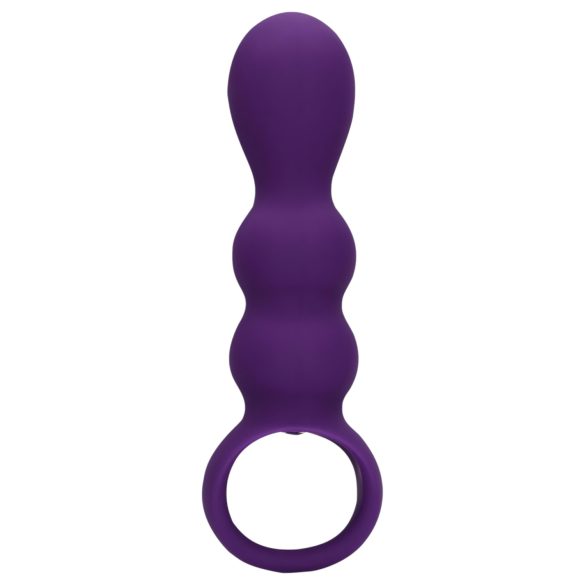 Loveline - Vibrador anal púrpura con bolas y recargable