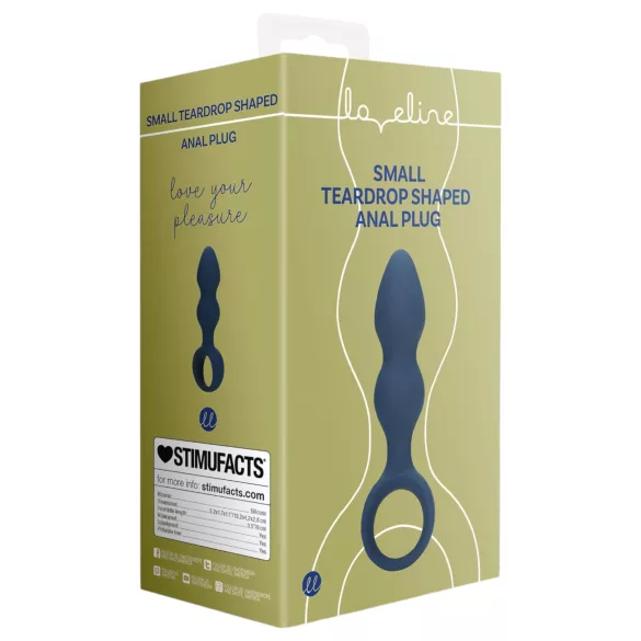 Loveline - plug anal con anilla - pequeño - azul