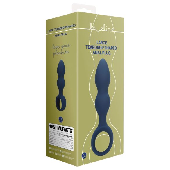 Loveline - plug anal con anillo - grande - azul