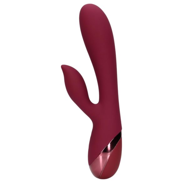 Loveline - Vibrador rojo con estimulador de clítoris recargable