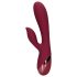 Loveline - Vibrador rojo con estimulador de clítoris recargable