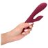 Loveline - Vibrador rojo con estimulador de clítoris recargable