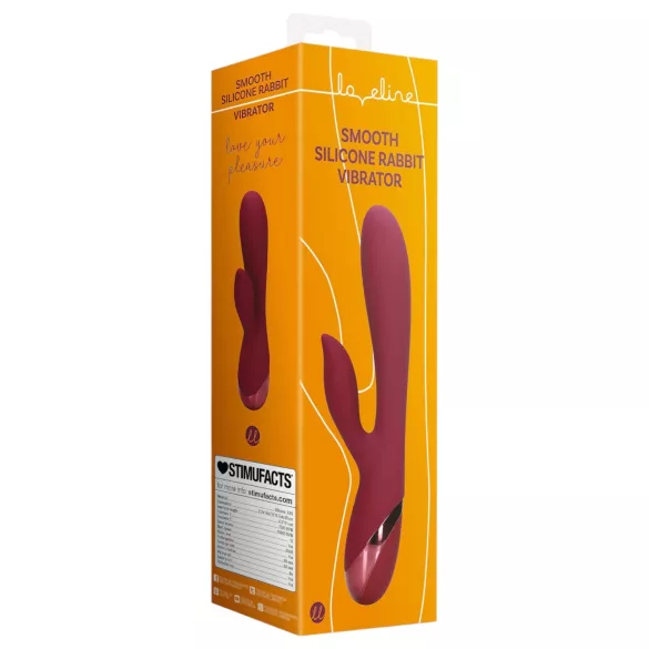 Loveline - vibrador con estimulador de clítoris recargable - silicona roja