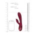 Loveline - Vibrador rojo con estimulador de clítoris recargable