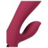 Loveline - Vibrador rojo con estimulador de clítoris recargable