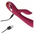 Loveline - vibrador con estimulador de clítoris recargable - silicona roja