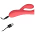 Loveline - vibrador con estimulador de clítoris recargable e impermeable - rosa