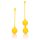 Loveline - Set de bolas de Kegel de silicona - 2 piezas (amarillas)
