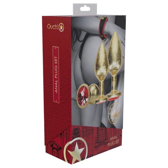 Ouch! - set de plugs anales - dorado