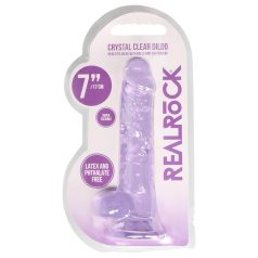   RealRock - consolador realista transparente - silicona lila 17cm