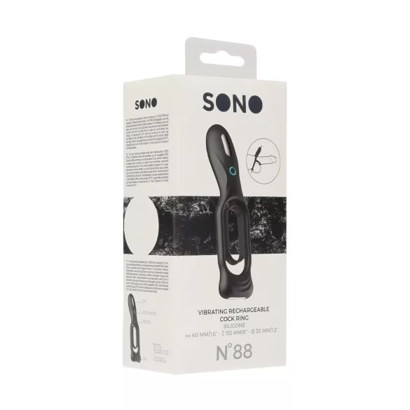 No.88 - anillo vibrador para pene - silicona negra