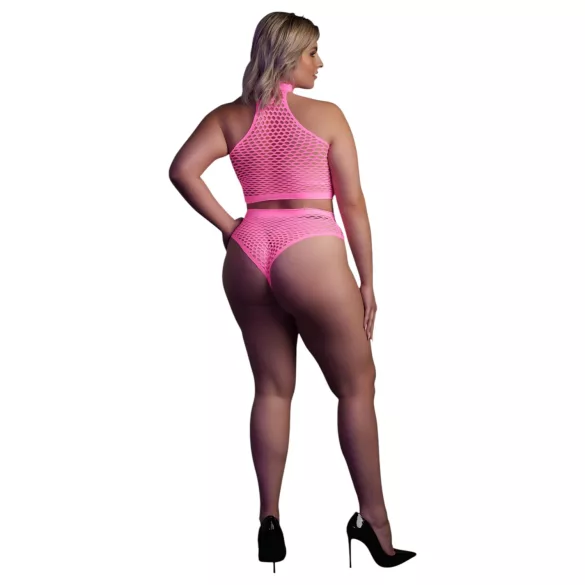 Ouch! - conjunto de lencería fluorescente - rosa