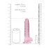 RealRock - dildo realista transparente - rosa - 17 cm