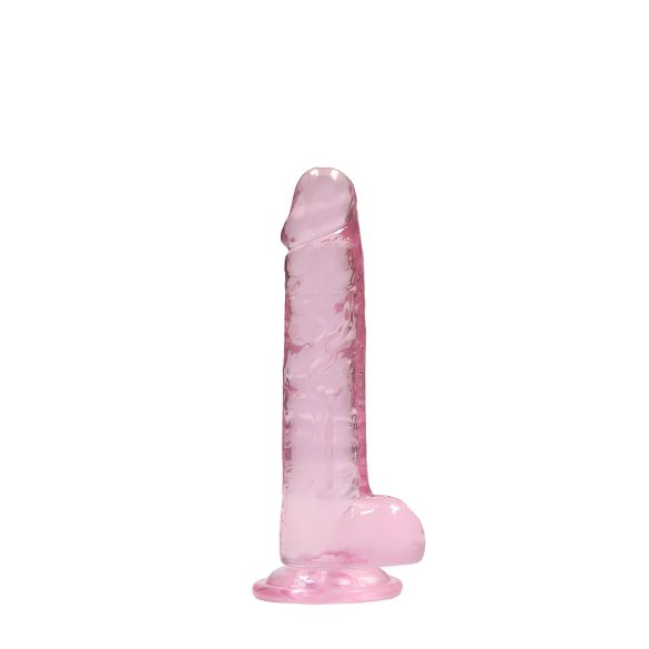 RealRock - dildo realista transparente - rosa - 17 cm