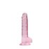 RealRock - dildo realista transparente - rosa - 17 cm