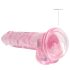 RealRock - dildo realista transparente - rosa - 17 cm
