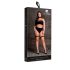 Le Désir Plus Size - Conjunto de lencería 3 piezas - negro (XL-4XL)