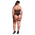 Le Désir Plus Size - Conjunto de lencería 3 piezas - negro (XL-4XL)