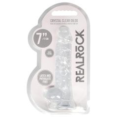 RealRock - consolador realista - transparente - 17 cm