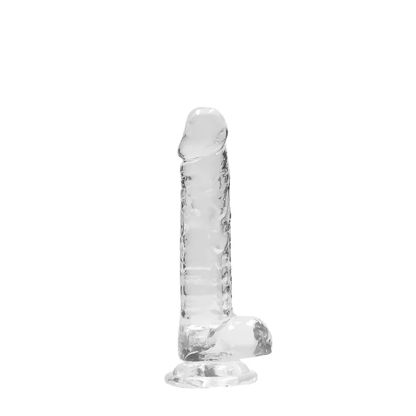 RealRock - consolador realista - transparente - 17 cm