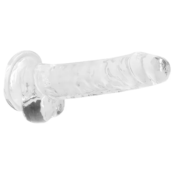 RealRock - consolador realista - transparente - 17 cm