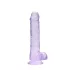 RealRock - consolador realista transparente - silicona lila 19 cm